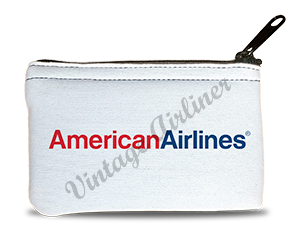 American Airlines Red & Blue Rectangular Coin Purse