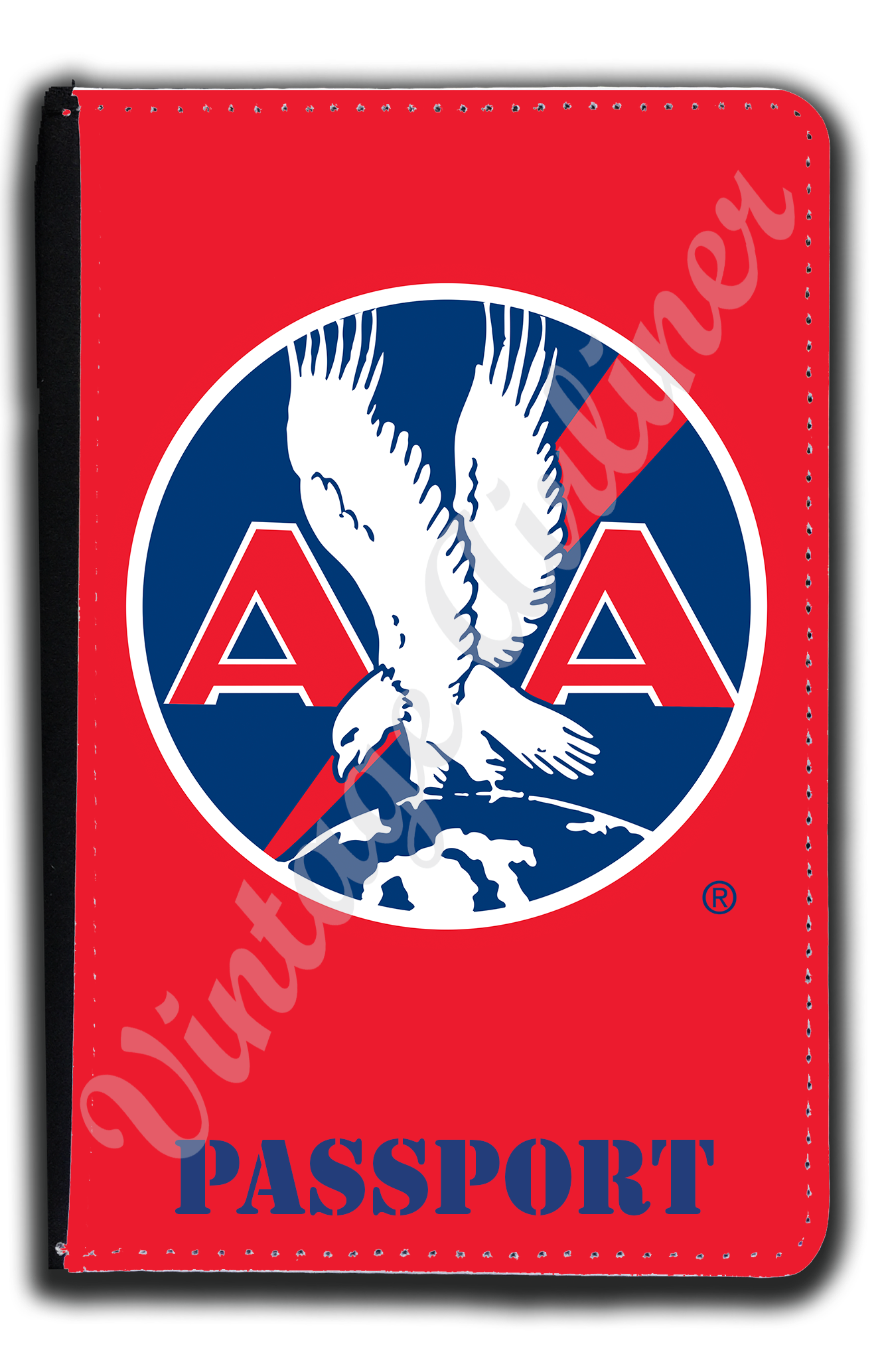 AA 1930's Logo Red Passport Case