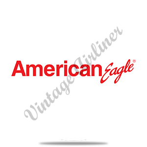 American Eagle Red Logo Round Sandstone Coaster