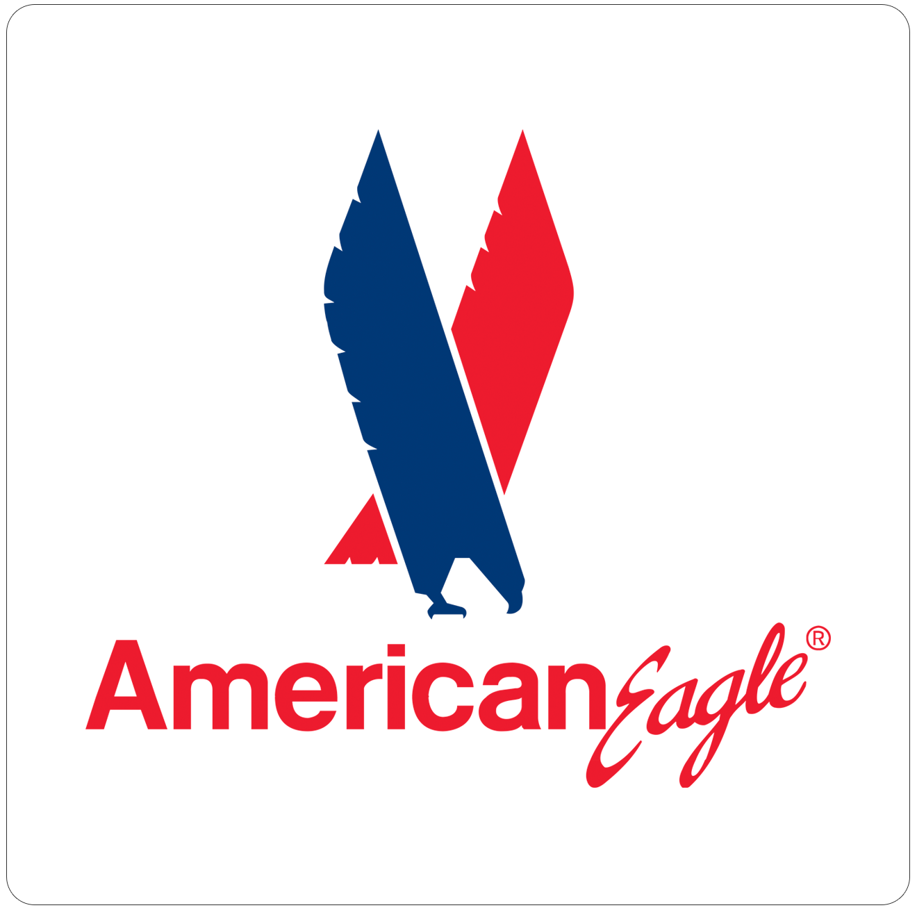 American Eagle Logo Square Sandstone Coaster