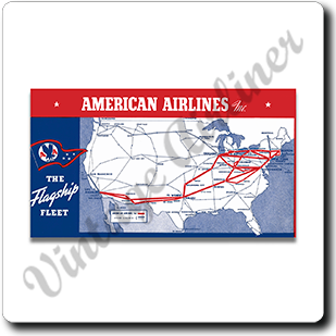 American Airlines Flagship Fleet Route Logo Square Sandstone Coaster