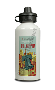 American Airlines Vacations Philadelphia Brochure Cover Aluminum Water Bottle