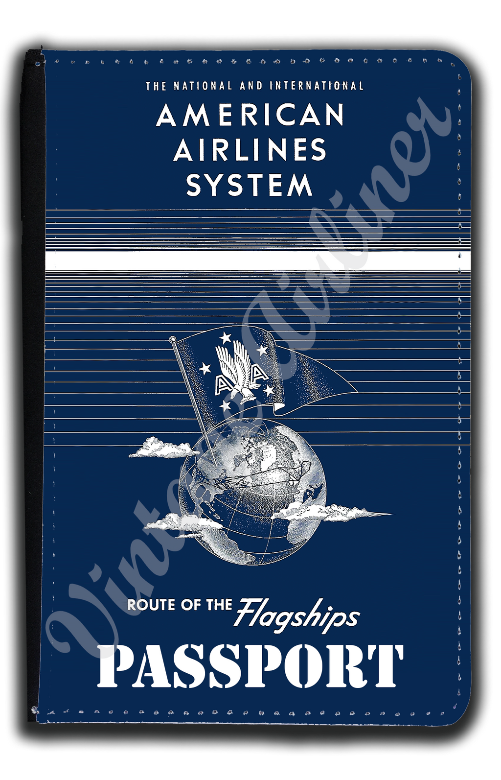 American Airlines 1937 Timetable Cover Passport Case