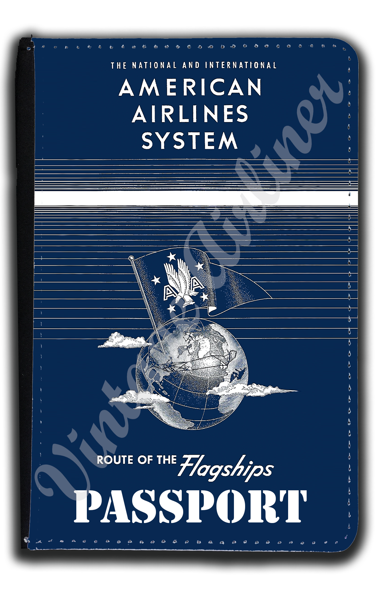 American Airlines 1937 Timetable Cover Passport Case
