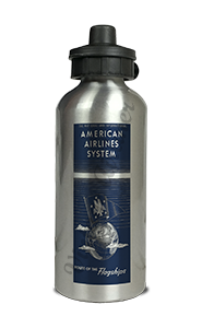 American Airlines 1940's Flagship Timetable Cover Aluminum Water Bottle