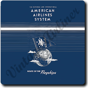 American Airlines 1937 Timetable Cover Square Sandstone Coaster