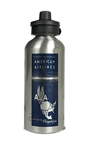 American Airlines 1947 Timetable Cover Aluminum Water Bottle