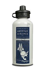 American Airlines 1947 Timetable Cover Aluminum Water Bottle
