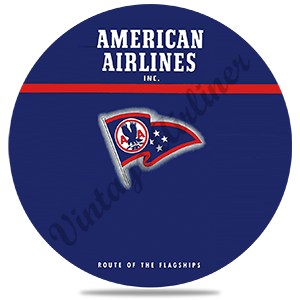 American Airlines 1930's Timetable Cover Round Sandstone Coaster
