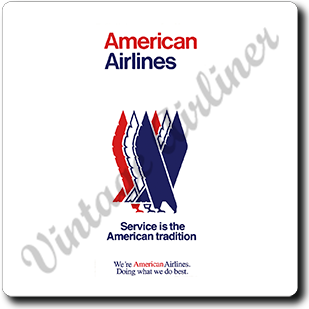 American Airlines Eagle Timetable Cover Square Sandstone Coaster