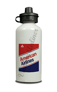 American Airlines 1970's Ticket Jacket Cover Aluminum Water Bottle