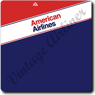AA 1980 Ticket Jacket Square Sandstone Coaster