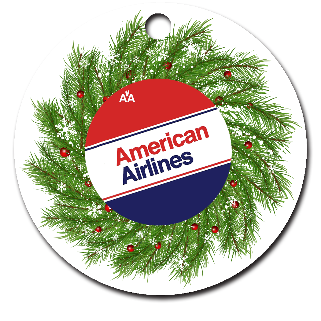 American Airlines 80's Ticket Jacket Ornaments