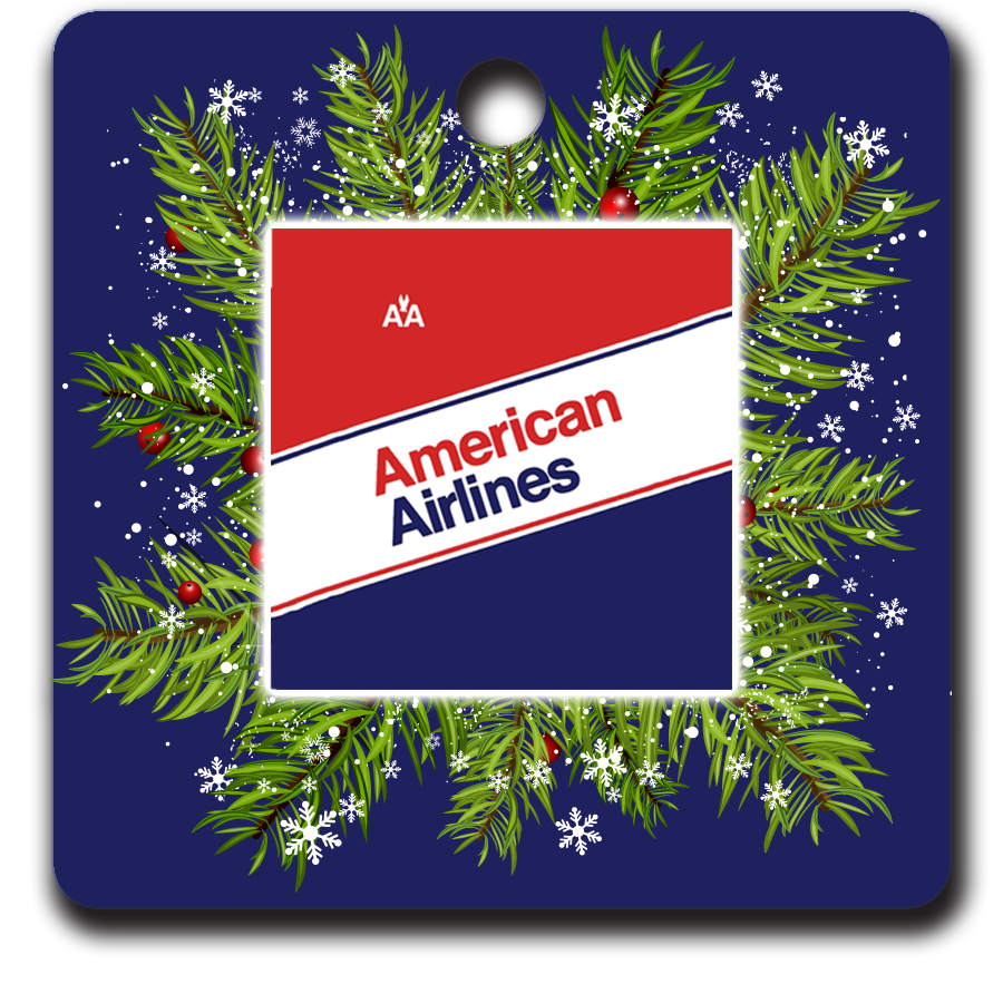 American Airlines 80's Ticket Jacket Ornaments