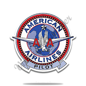 American Airlines Pilot Round Sandstone Coaster
