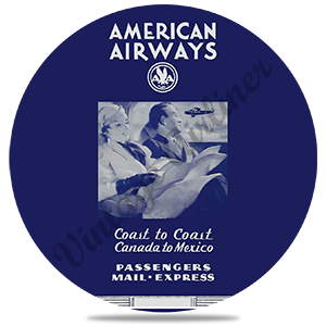 AA 1930's Blue Timetable Cover Round Sandstone Coaster