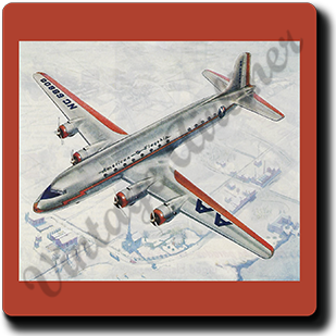 AA Flagship DC-6 Square Sandstone Coaster