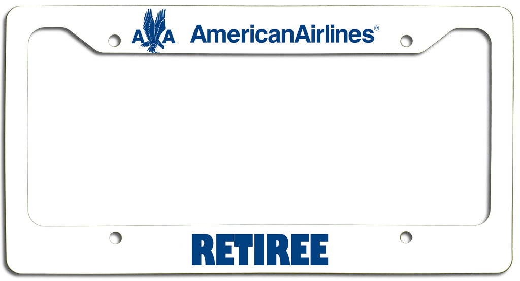 American Airlines Retiree with AA Eagle License Plate Frame