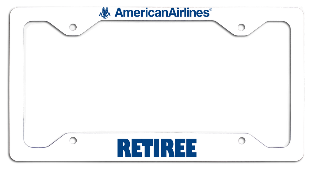 American Airlines Retiree with AA Eagle License Plate Frame