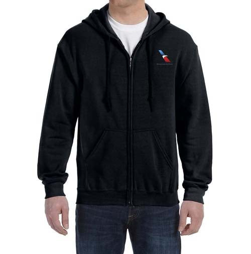 American Airlines 2013 Logo Embroidered Zipped Hooded Sweatshirt