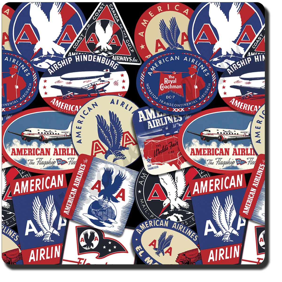 AA Collage Square Sandstone Coaster