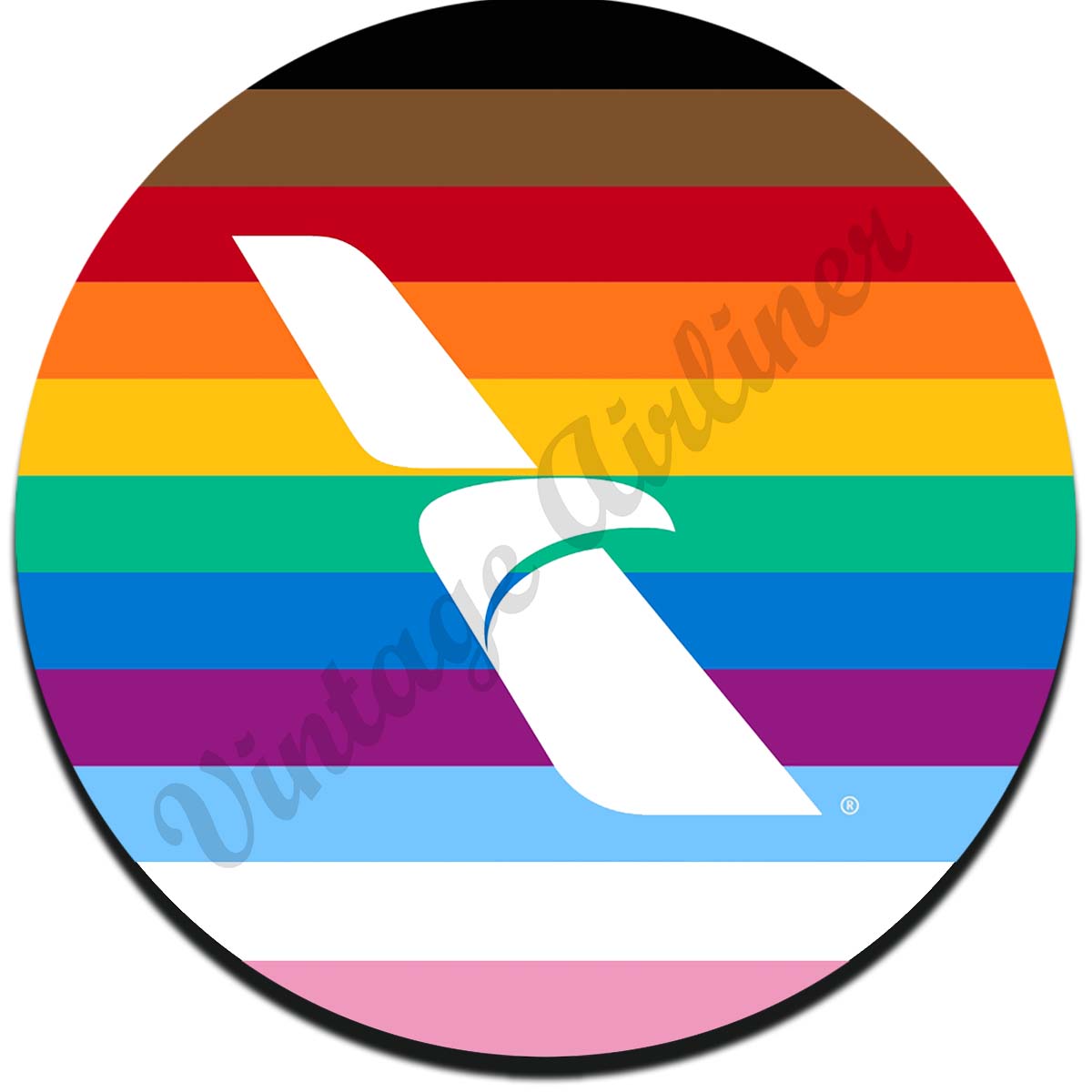 AA Pride Round Sandstone Coaster