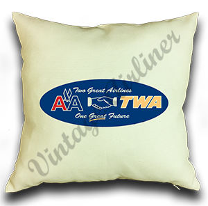 American Airlines/TWA Merger Linen Pillow Case Cover