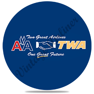 American Airlines/TWA Merger Round Sandstone Coaster