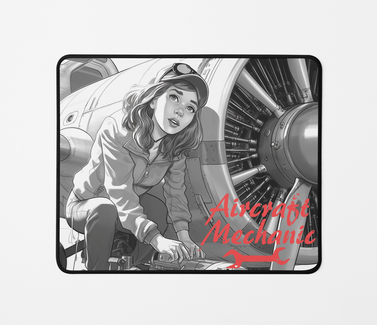 Women Mechanic Rectangular Mousepad