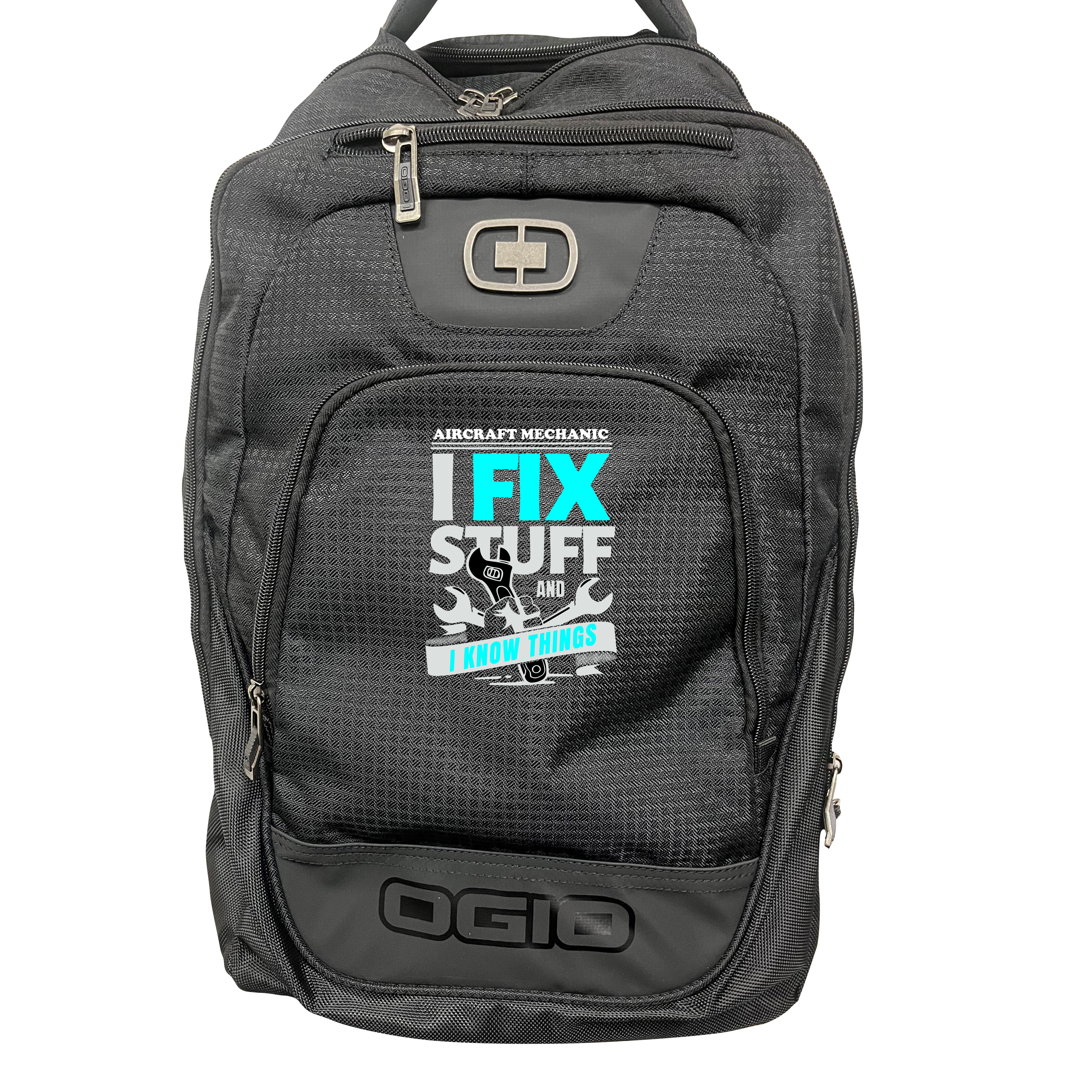Ogio Rolling Backpack with Aircraft Mechanic Design Embroidered