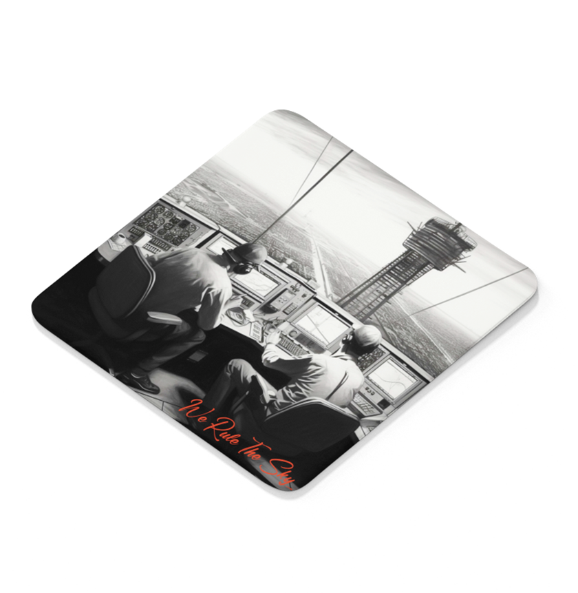 Air Traffic Controller Square Sandstone Coaster