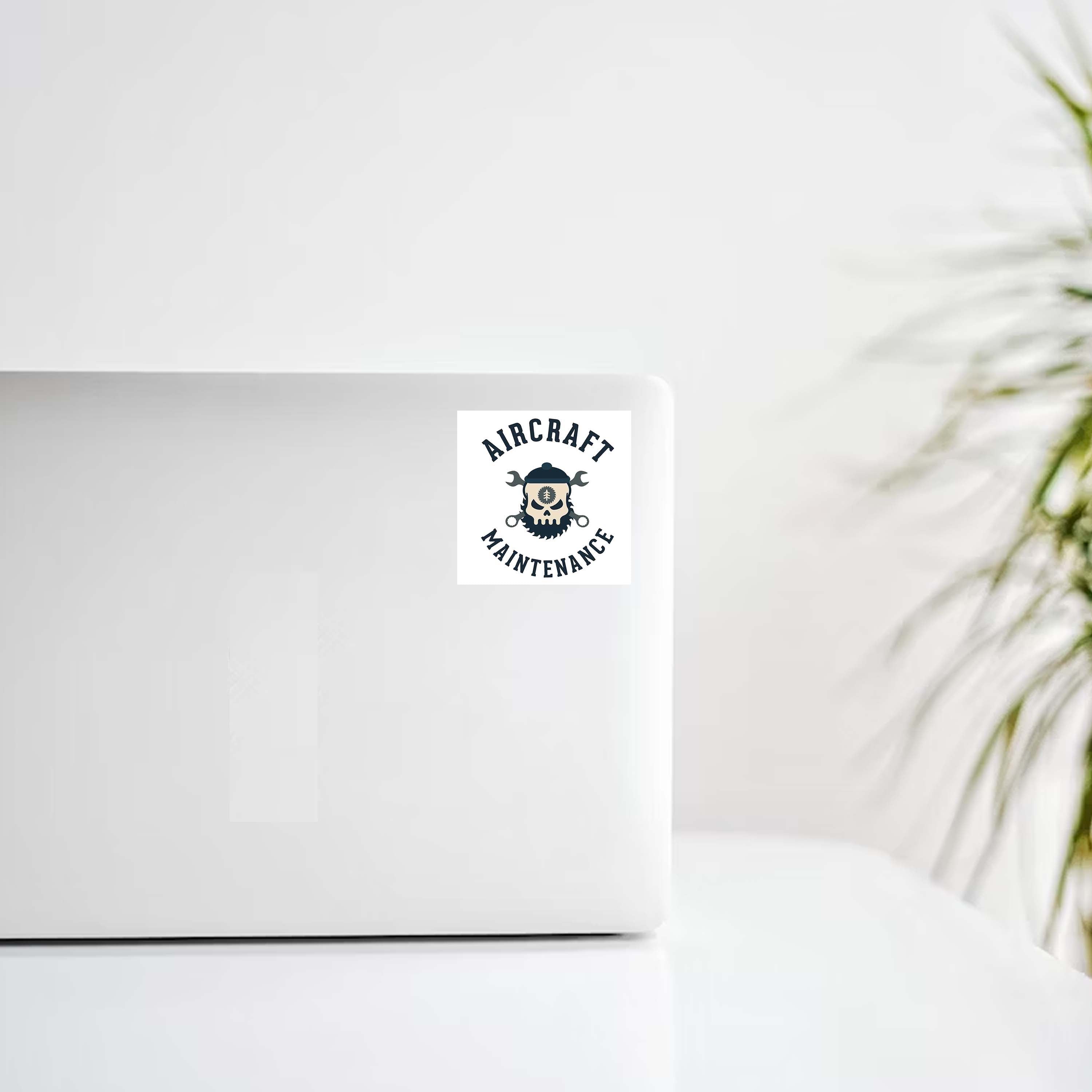 Aircraft Mechanic Skull Decal Stickers