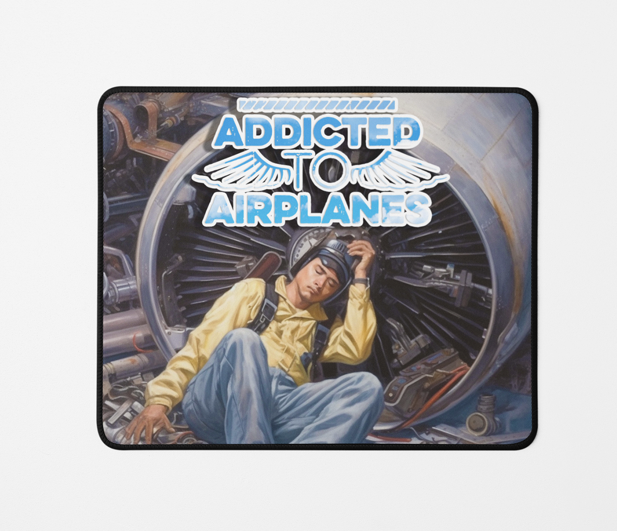 Addicted Aircraft Mechanic Rectangular Mousepad