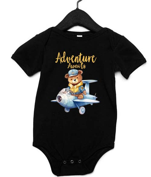Pilot Bear Adventure Awaits Infant Onesie