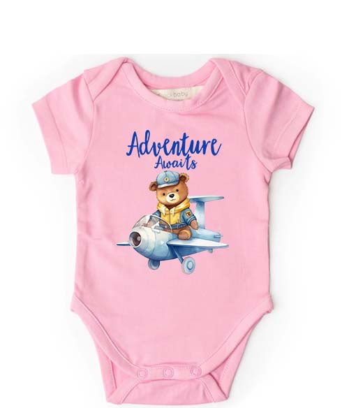 Pilot Bear Adventure Awaits Infant Onesie