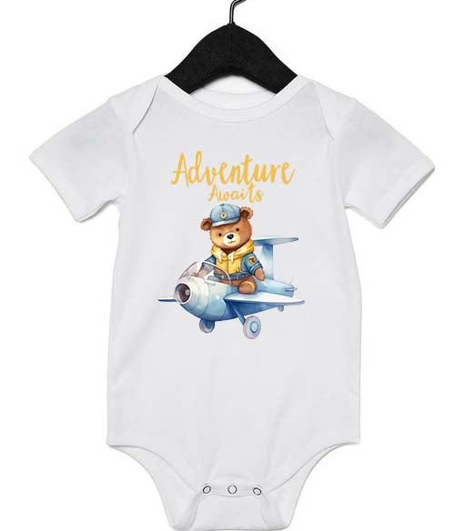 Pilot Bear Adventure Awaits Infant Onesie