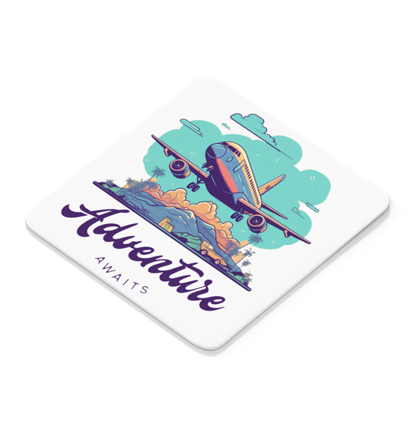 Adventure Awaits - Square Sandstone Coaster