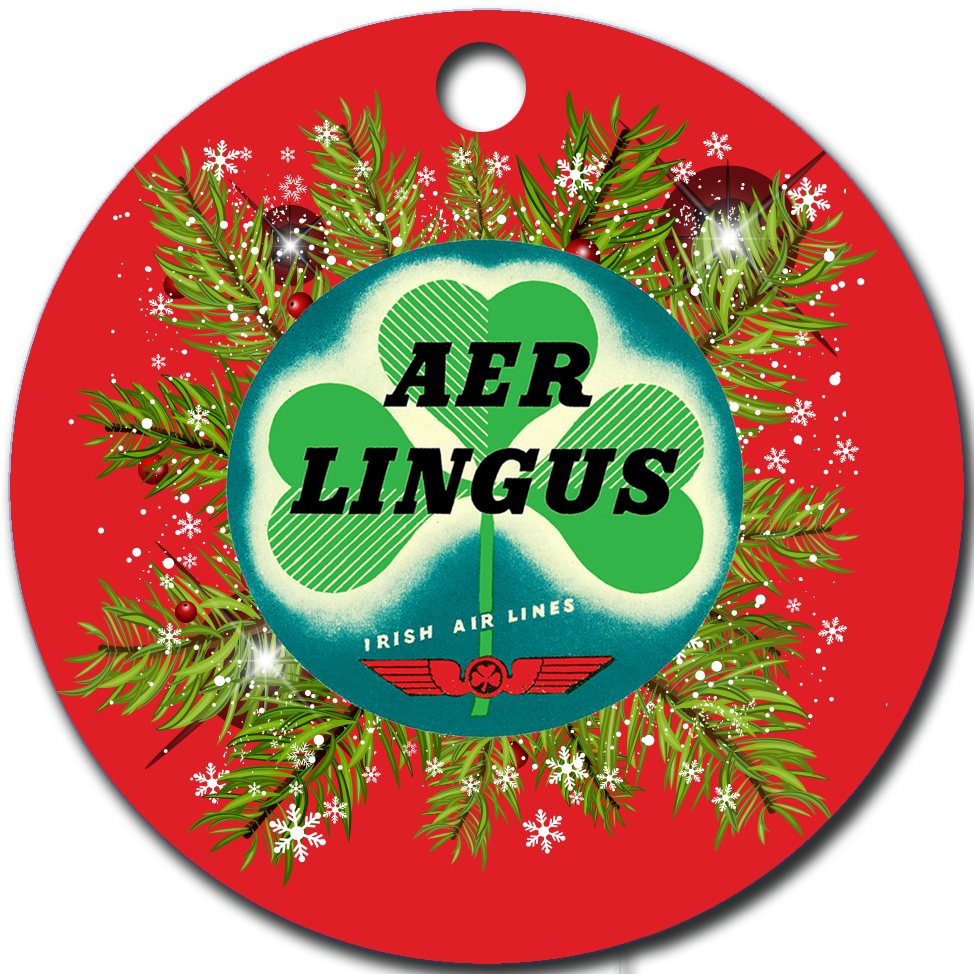 Aer Lingus Irish Airlines Vintage Logo Ornaments