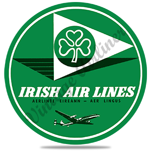 Aer Lingus 1950's Vintage Round Sandstone Coaster