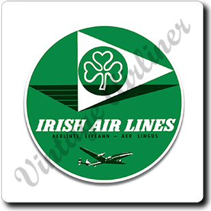 Aer Lingus 1950's Vintage Square Sandstone Coaster