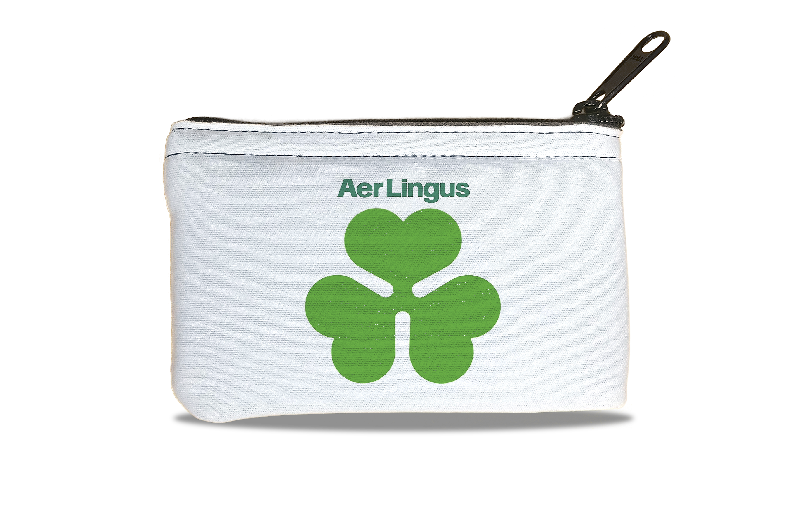 Aer Lingus Green Shamrock Logo Rectangular Coin Purse