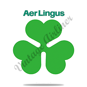 Aer Lingus Green Shamrock Logo Round Sandstone Coaster