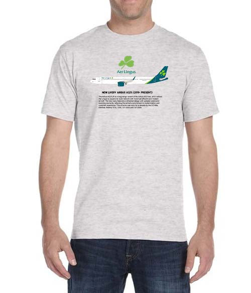 Aer Lingus New Livery AIRBUS-A321: (2019-Present) Historical T-Shirt