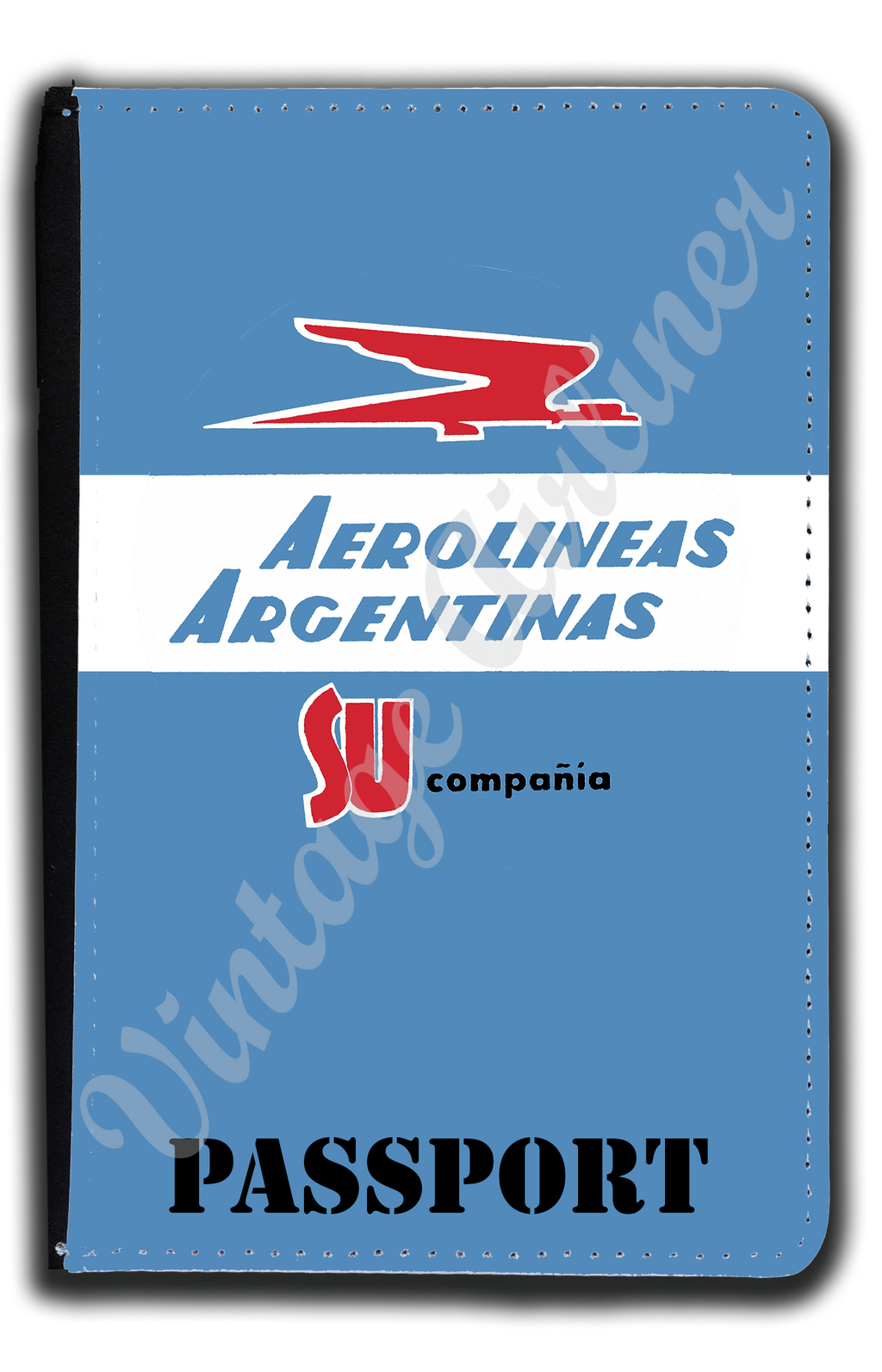 Aerolineas Argentinas 1960's Vintage Bag Sticker Passport Case