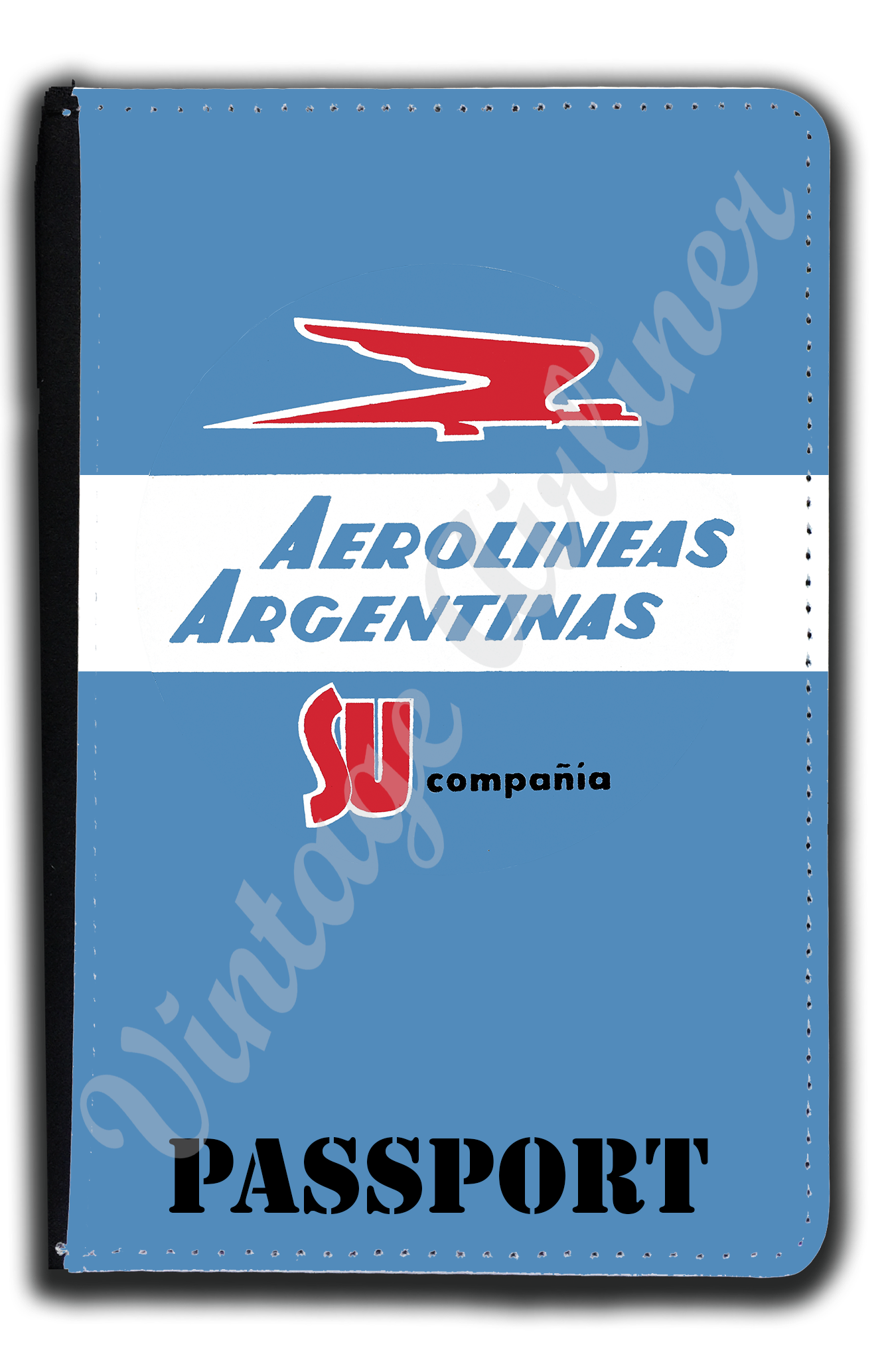 Aerolineas Argentinas 1960's Vintage Bag Sticker Passport Case