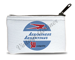 Aerolineas Agentinas 1960's Vintage Bag Sticker Rectangular Coin Purse