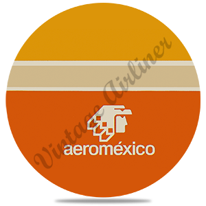 AeroMexico Logo Round Sandstone Coaster