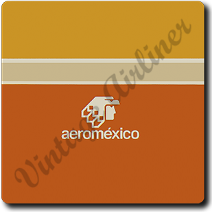 AeroMexico Logo Square Sandstone Coaster