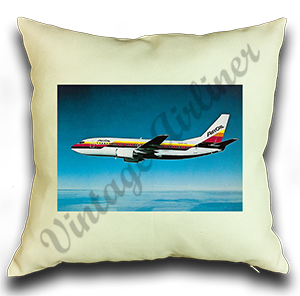 Air Cal Flying Airplane Linen Pillow Case Cover