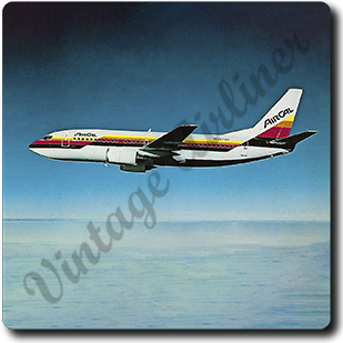 Air Cal Flying Airplane Square Sandstone Coaster